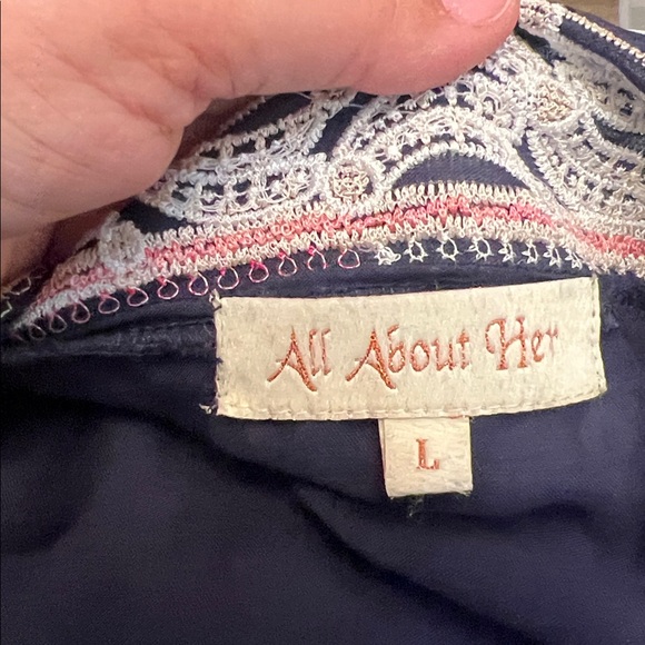 ALL ABOUT HER FLORAL KIMONO SIZE LARGE BLUE PINK CREAM - Picture 9 of 16